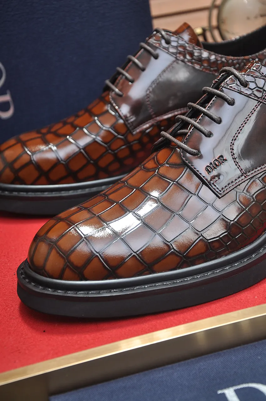 Men's shoes 💰780💶[Dior] (water-dyed cowhide lining) Dior original 1:1 high-quality factory, imported original materials, imported raw cowhide, water-dyed cowhide lining, original TPU outsole, code number: 39-44 (38 45 custom-made, non-refundable)